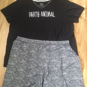 Catherines Animal Pajama Set 1X